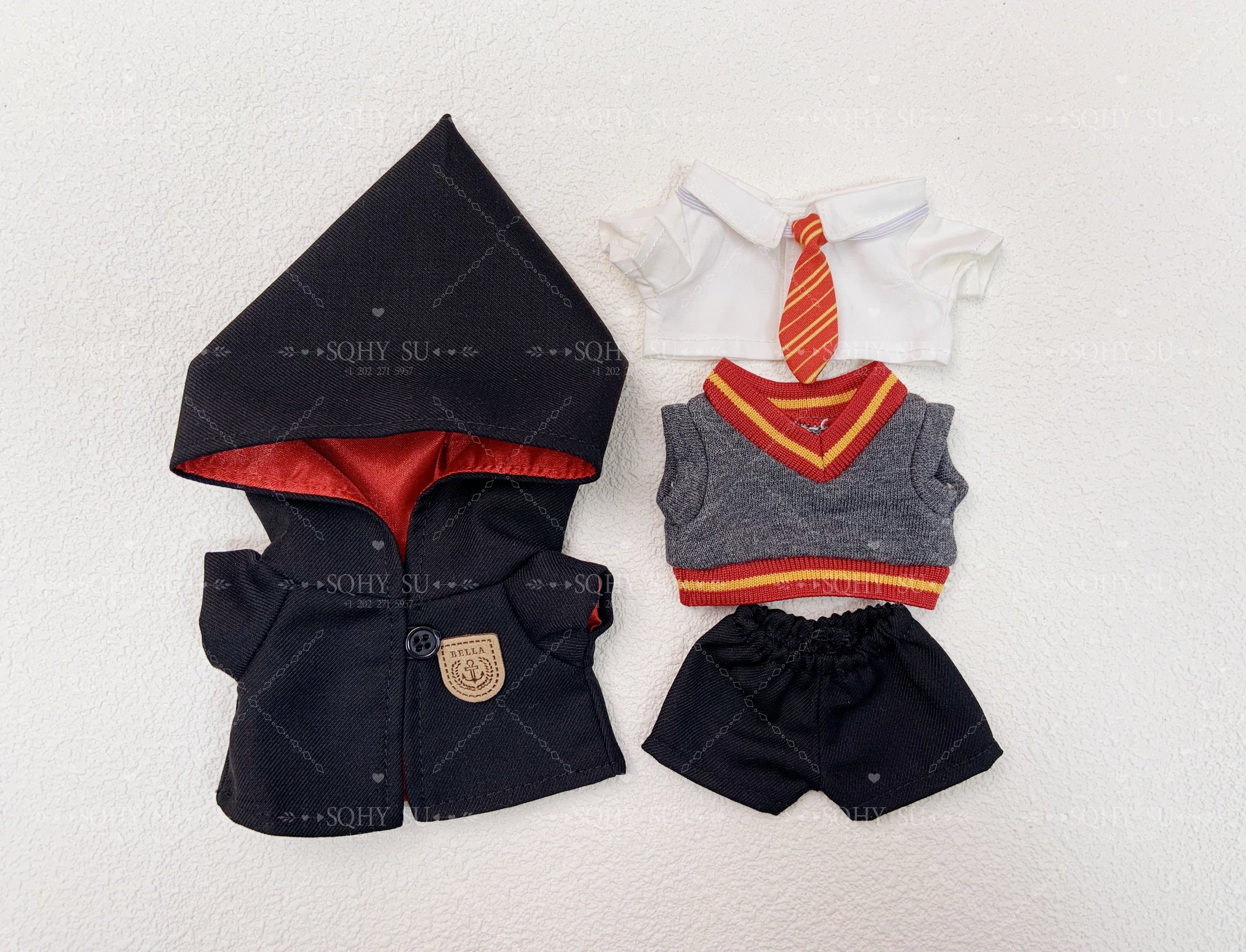 Magic Cloak Gryffindor School Uniform - Slytherin School Uniform - Harry Potter Replica Costume for Dolls