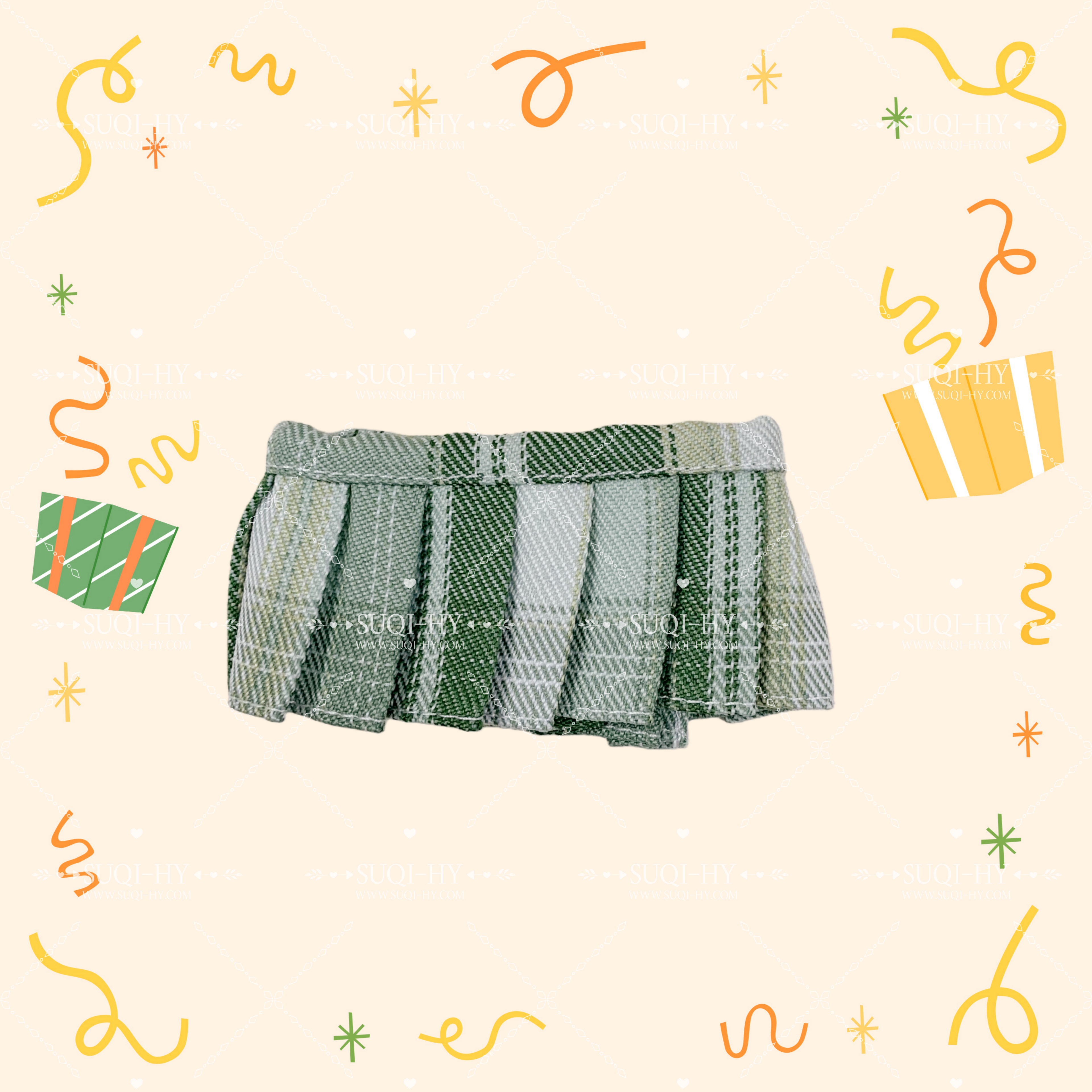 A versatile short pleated skirt with multiple colors that looks great when paired with T-shirts, shirts, sweaters, and outerwear. Suitable for LBB sizes up to 17cm LBB