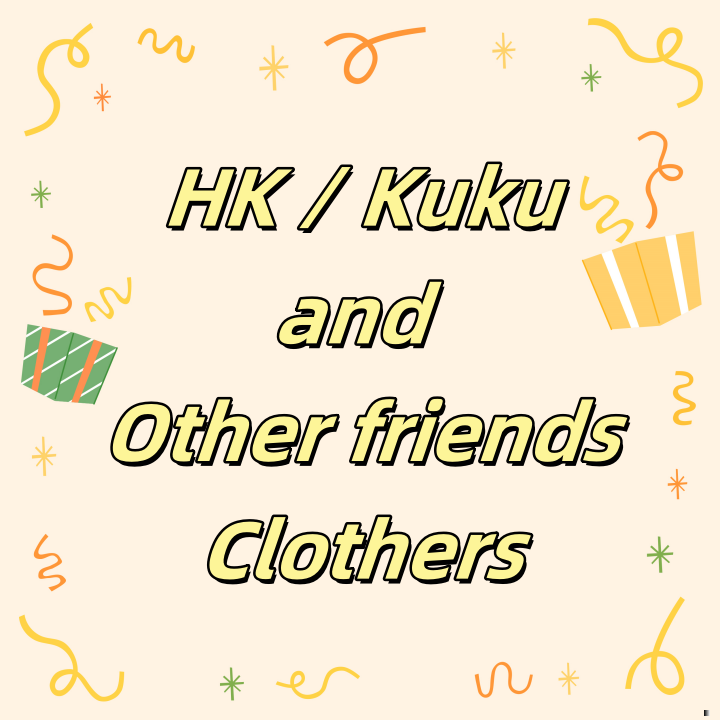 Cute plush HK /KUKU set,Other SanSanr character clothing suitable for 17cm lafufu