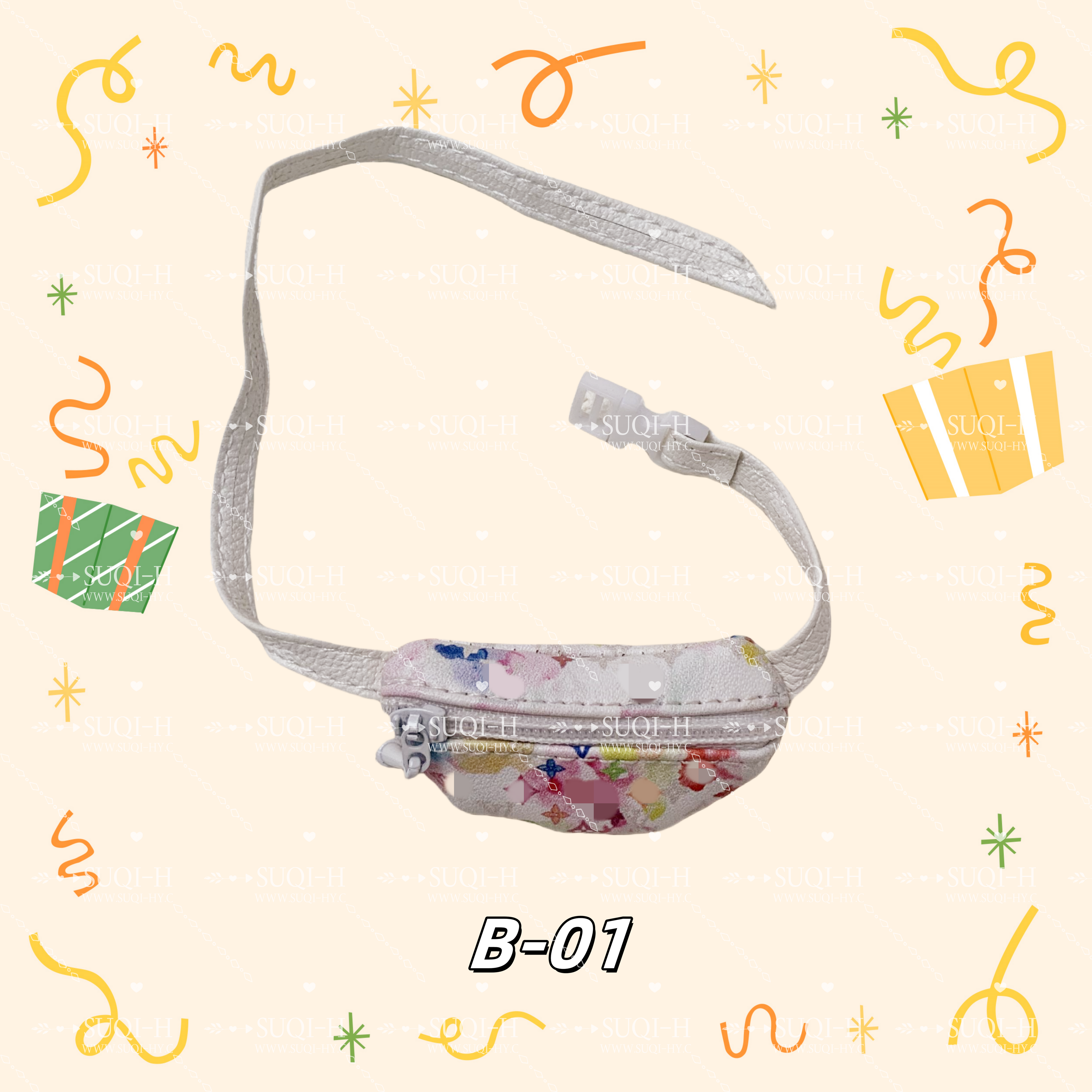 Crossbody bag for 17cm dolls like cotton dolls, suitable for Lafufu