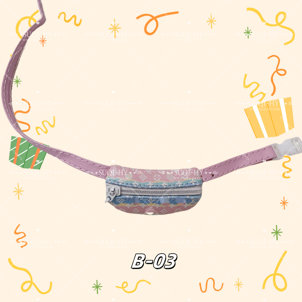 Crossbody bag for 17cm dolls like cotton dolls, suitable for Lafufu