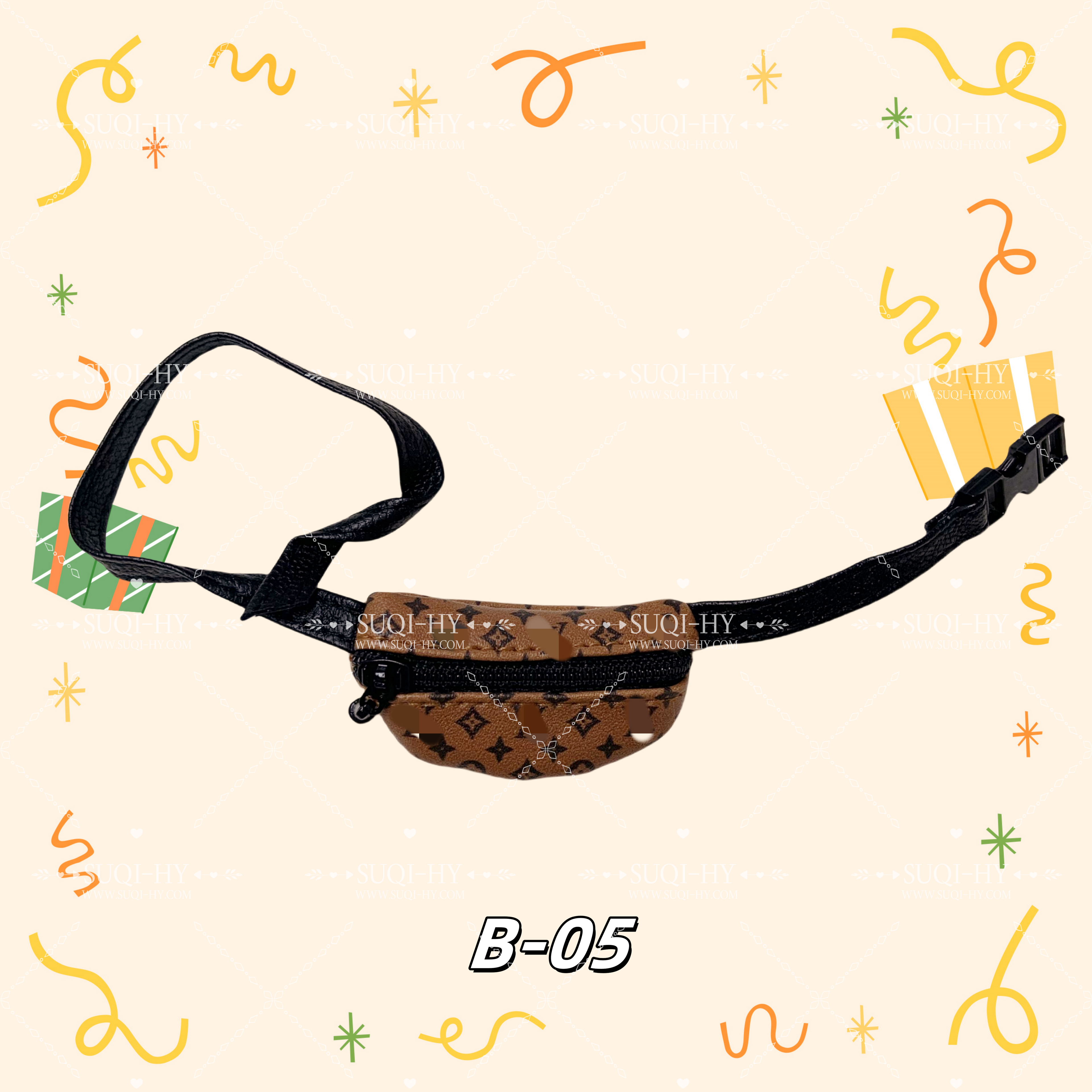 Crossbody bag for 17cm dolls like cotton dolls, suitable for Lafufu