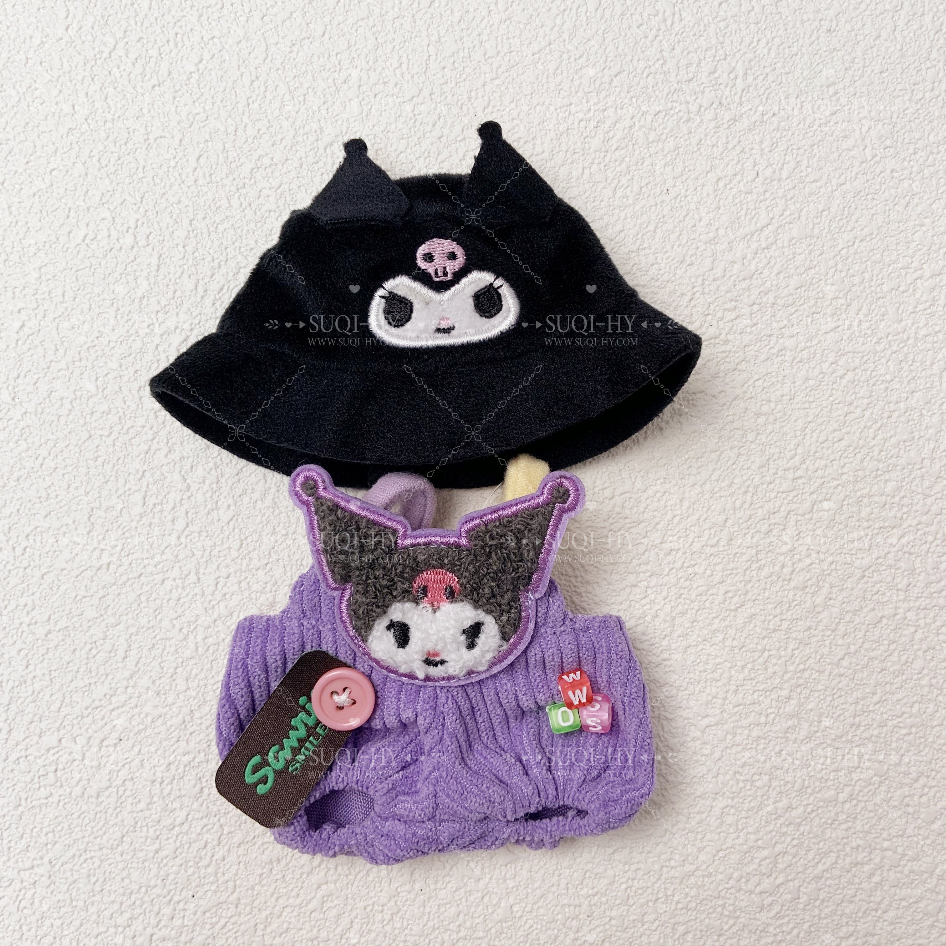 Cute plush HK /KUKU set,Other SanSanr character clothing suitable for 17cm lafufu