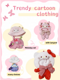 Cute plush HK /KUKU set,Other SanSanr character clothing suitable for 17cm lafufu