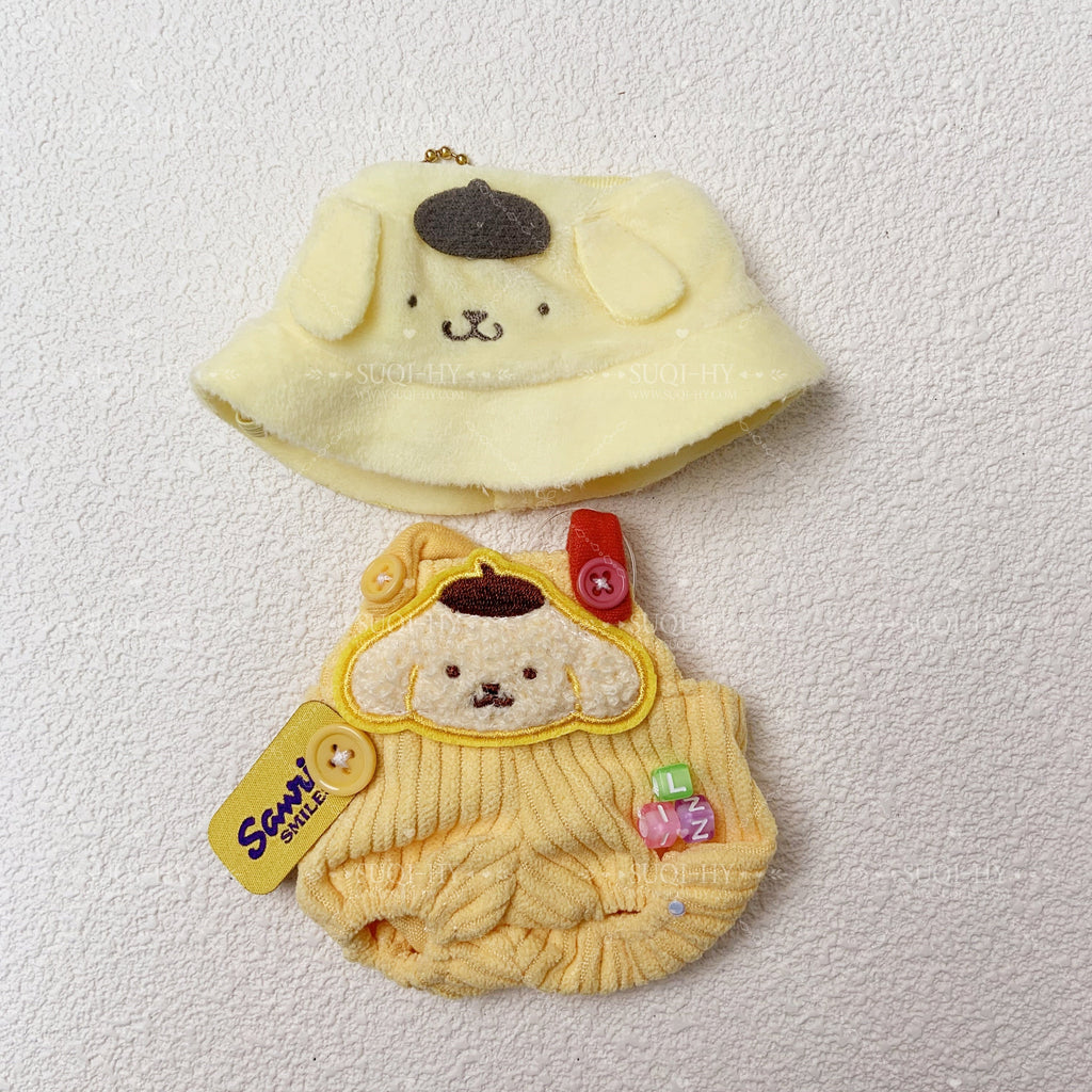 Cute plush HK /KUKU set,Other SanSanr character clothing suitable for 17cm lafufu